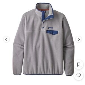 Patagonia Synchilla Gray and Blue Fleece Pullover